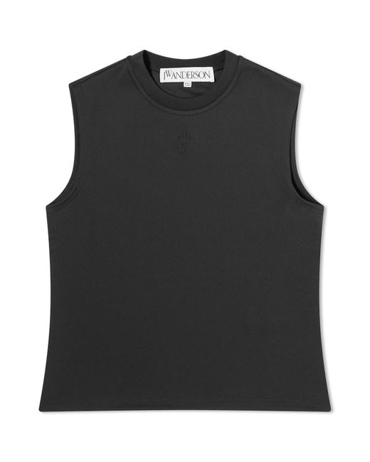 J.W. Anderson Black Anchor Embroidery Tank Top