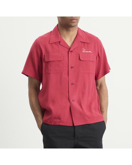 Visvim Red Judd Short Sleeve Shirt for men