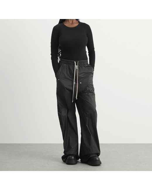 Rick Owens Gray Geth Belas Wide Leg Trousers