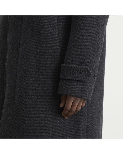 NN07 Black Gibson Brushed Wool Coat for men