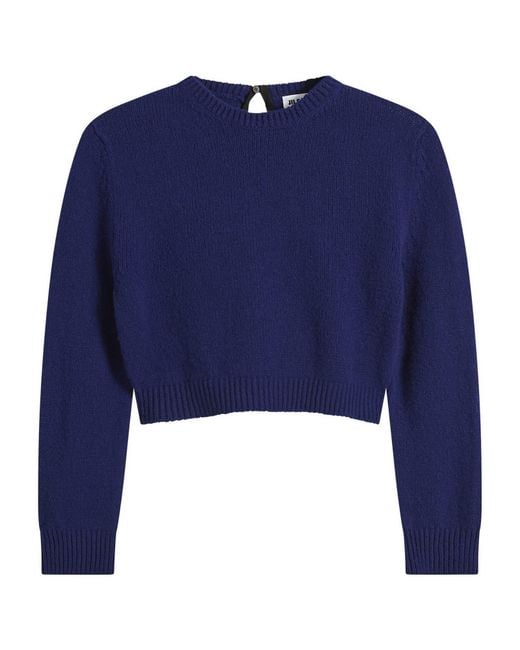 Jil Sander Blue Crew Neck Jumper