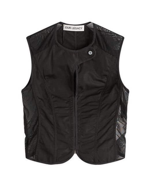 Our Legacy Black All Day Poplin Corset Vest Top