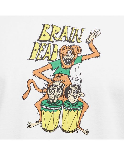 Brain Dead White Bongo Brain T-Shirt for men