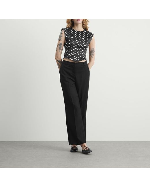 Ganni Black Corset Top