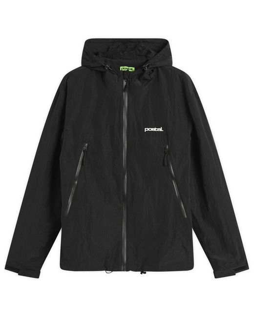 Postalco Black Discovery Shell Hooded Jacket for men