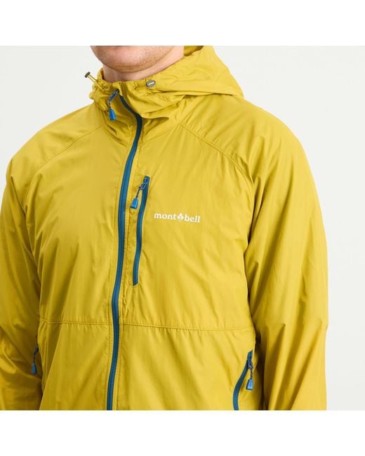 Montbell Yellow Wind Blast Hooded Jacket for men