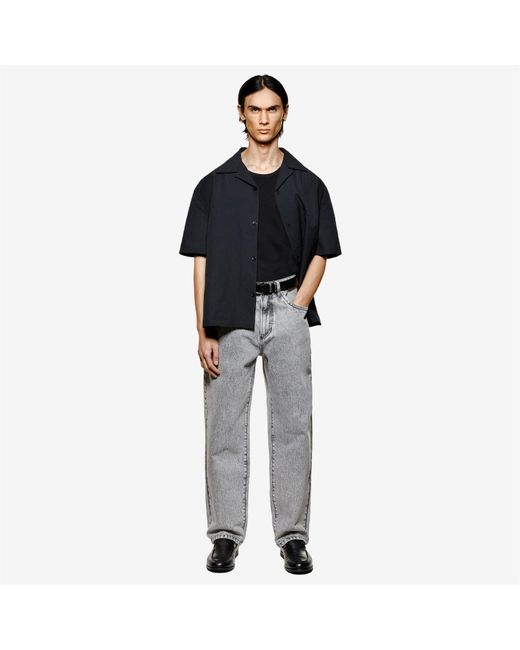 MKI Miyuki-Zoku Black Seersucker Vacation Shirt for men