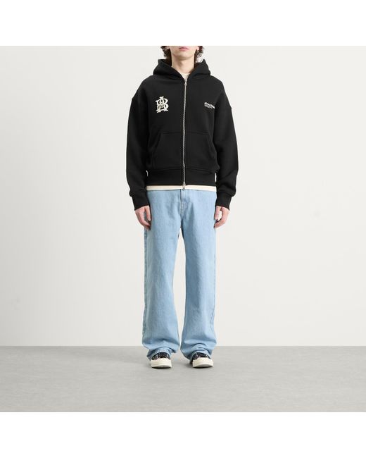 About Blank Black Dual Logo Zip Hoodie for men