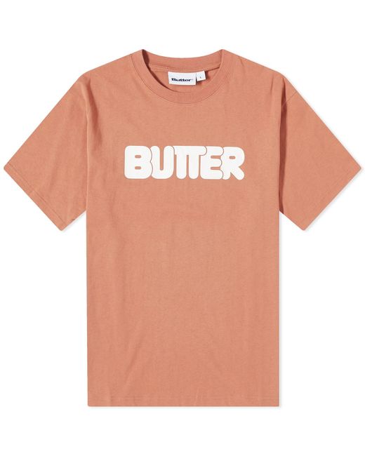 Butter Goods Pink Rounded Logo T-Shirt for men