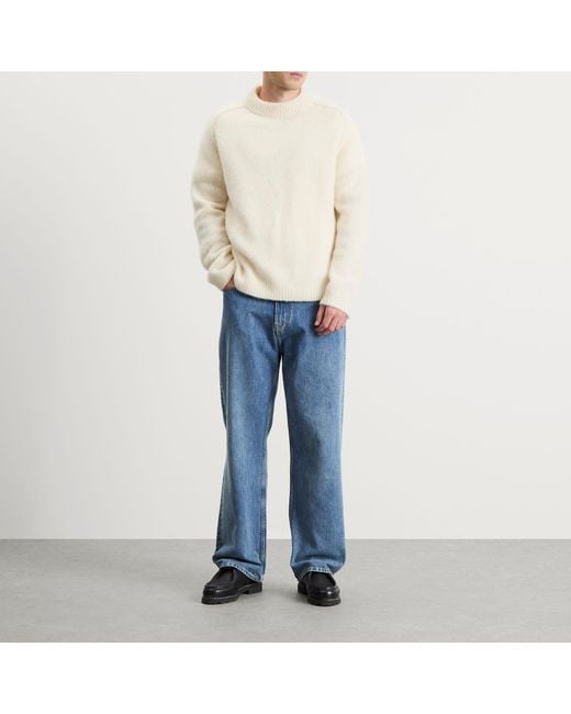 A.P.C. White Tyler Brushed Aplaca Jumper for men
