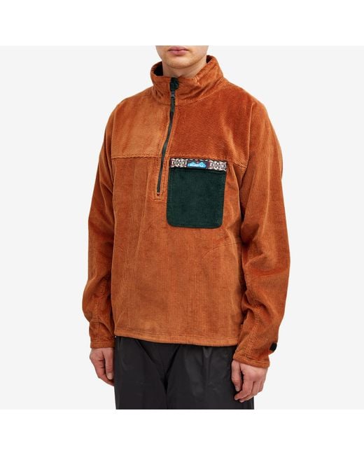 Kavu Brown Corduroy Throwshirt Flex for men