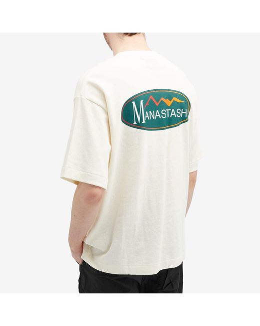 Manastash White Original Logo Hemp T-Shirt for men