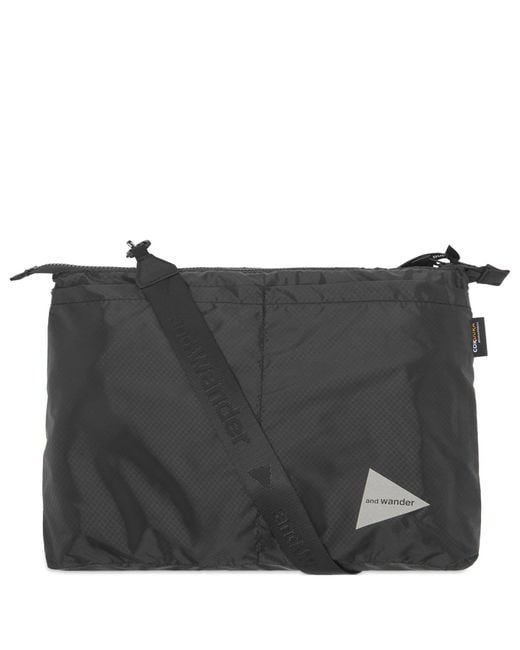 And Wander Black Sil Sacoche for men