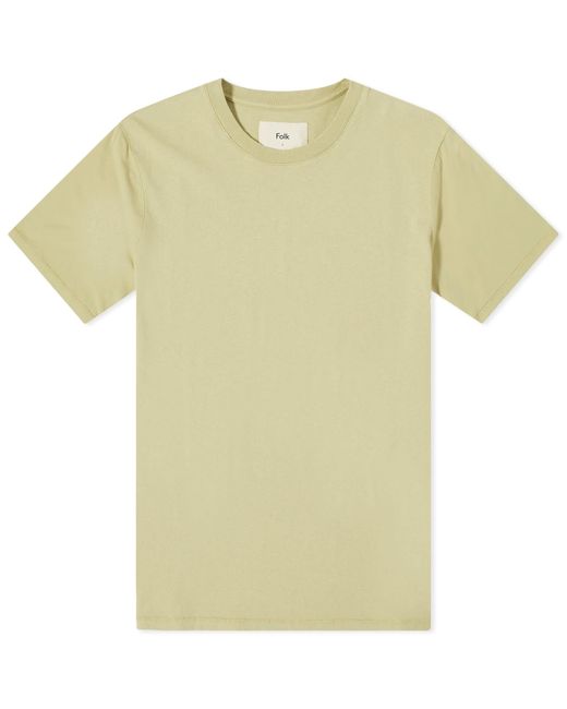 Folk Yellow Contrast Sleeve T-Shirt for men
