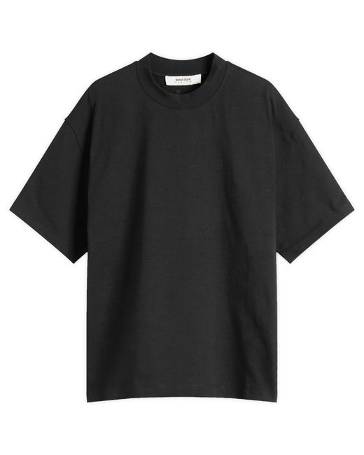 About Blank Black Mock Neck T-Shirt for men