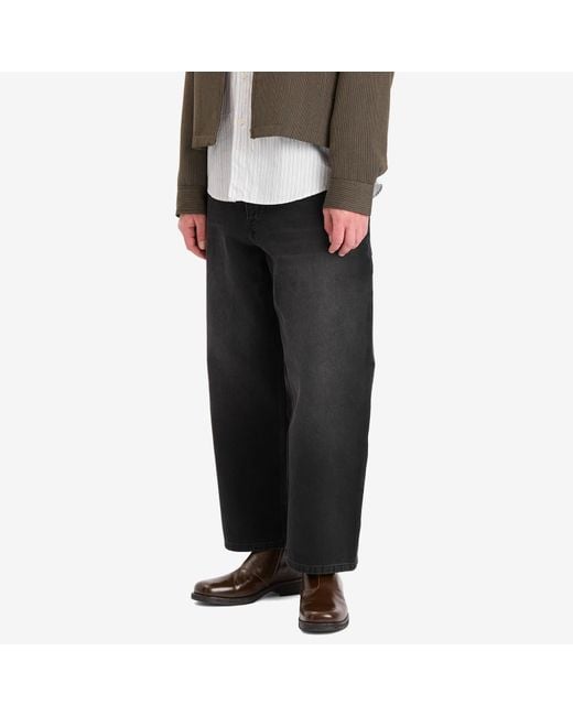 Studio Nicholson Black Paolo Loose Leg Volume Jeans for men
