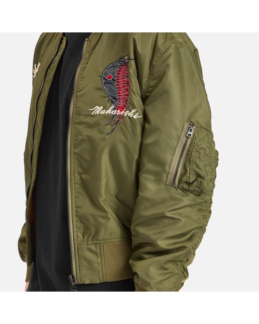 Maharishi Year Of The Snake Ma-1 Flight Jacket in Green for Men | Lyst