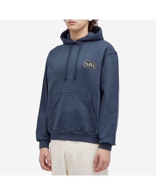 by Parra Blue Oval Logo Hoodie for men
