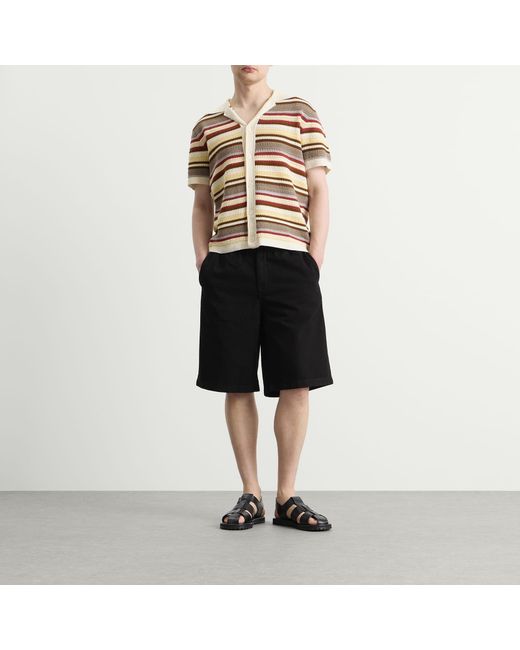 NN07 Metallic Lars Stripe Polo Cardigan for men