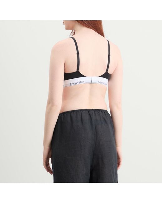 Calvin Klein Black Icon Lightly Lined Triangle Bra