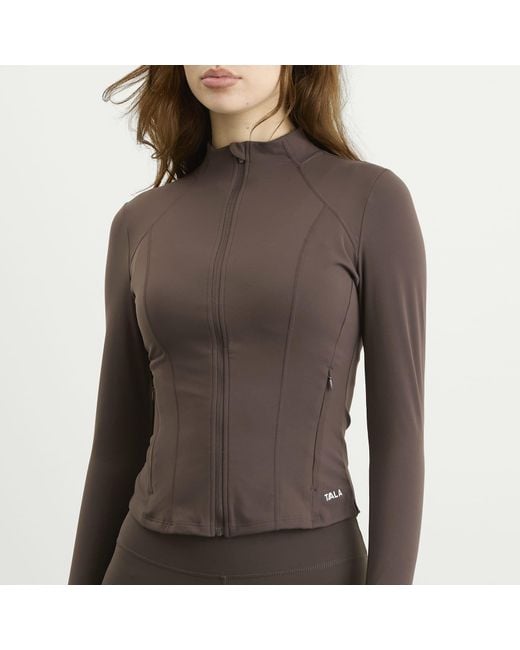 Tala Brown Dayflex Zip Through Running Jacket