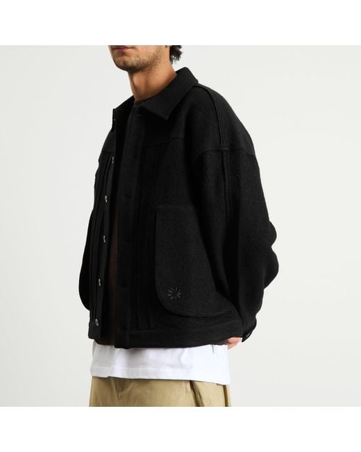 Ganter Black Cottonopolis Wool Jacket for men