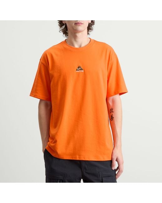 Nike Orange Acg Lungs T-Shirt for men
