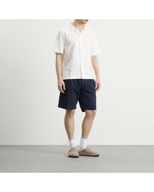 Service Works Blue Seersucker Part Timer Shorts for men