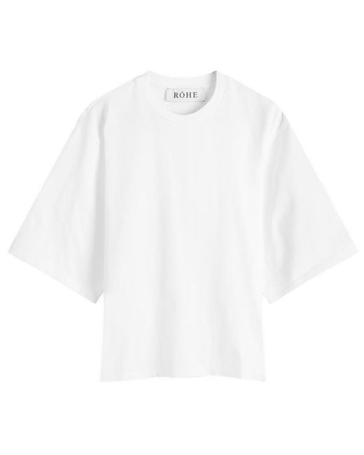 Rohe White Logo Fitted T-Shirt