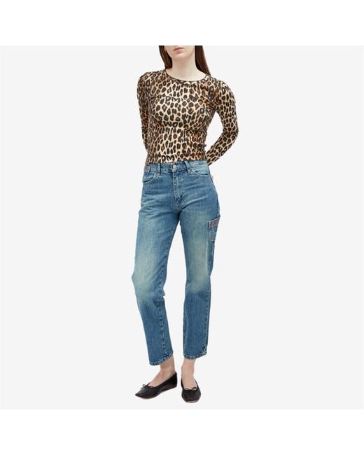 Damson Madder Brown Lua Pointelle Long Sleeve Top