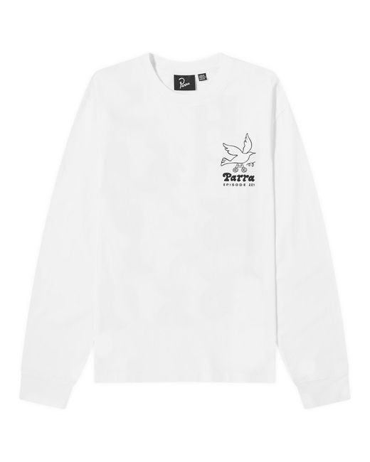 by Parra White Chair Pencil Long Sleeve T-Shirt for men