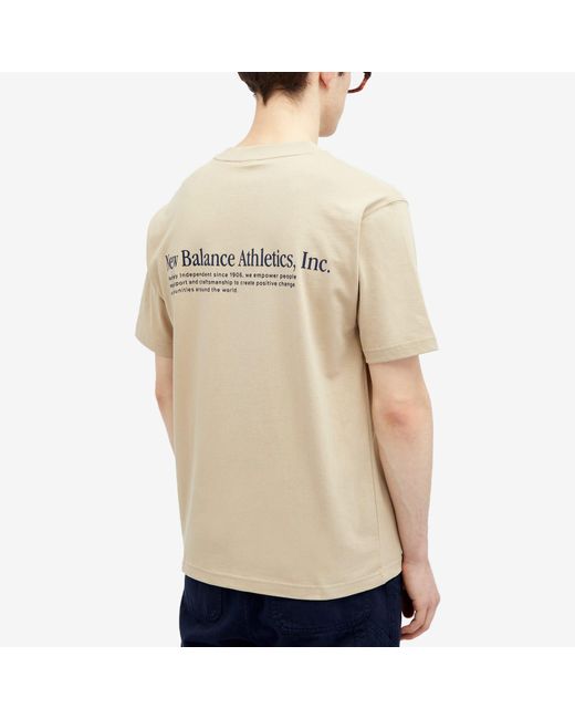 New Balance Natural Nb Athletics Flocked Relaxed T-Shirt for men