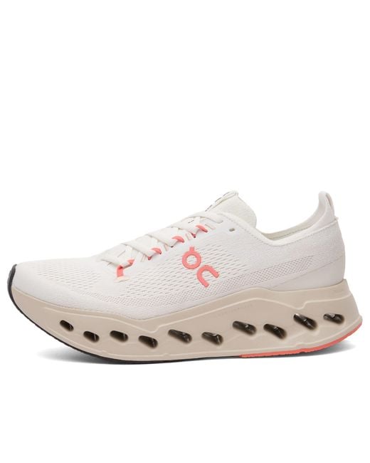 On Shoes Pink Cloudsurfer Max Sneakers Ivory Salm for men