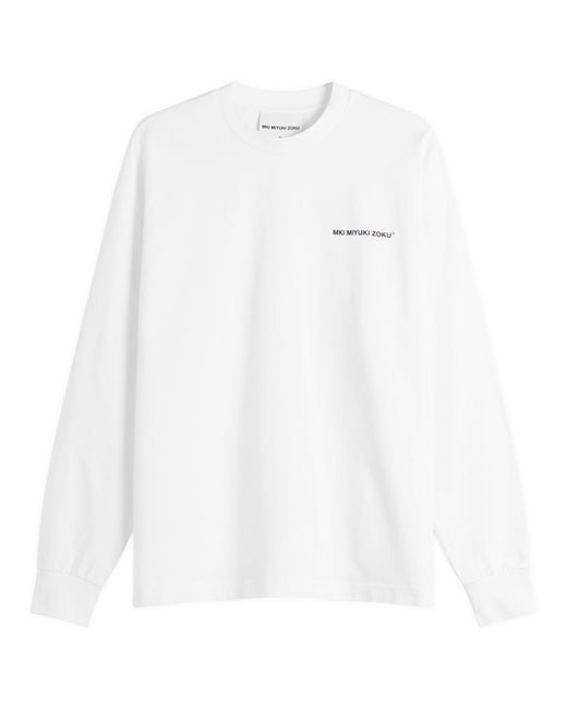 MKI Miyuki-Zoku White Uniform Long Sleeve T-Shirt for men