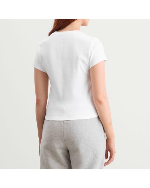 Nike White Tight Ribbed T-Shirt