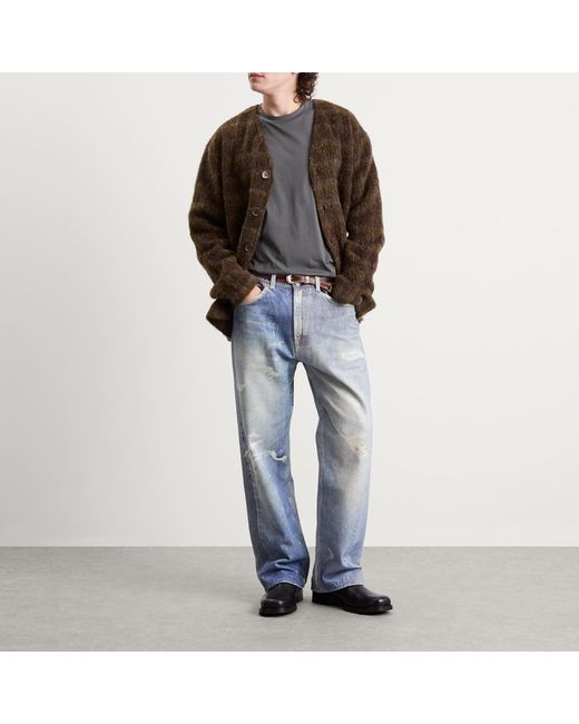 Our Legacy Brown Mohair Cardigan for men