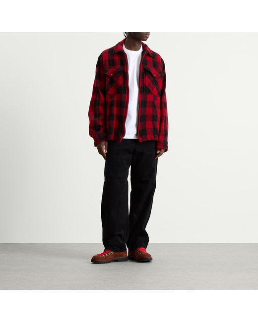 Junya Watanabe Red X Filson Check Zip Overshirt for men