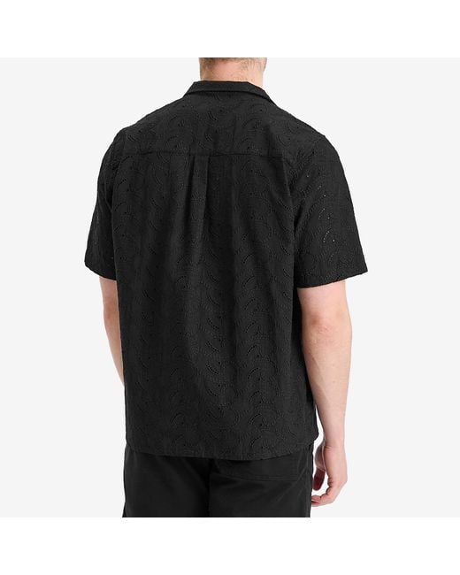 Forét Black Leo Paisley Shirt for men