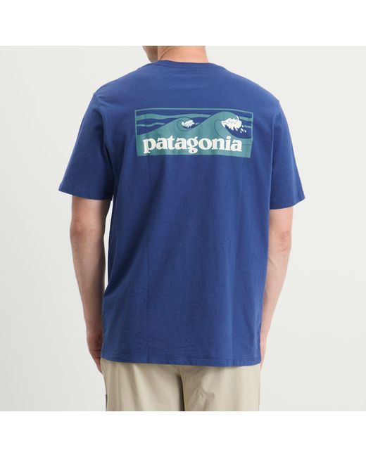 Patagonia Blue Boardshort Logo Pocket Responsibili-Tee for men