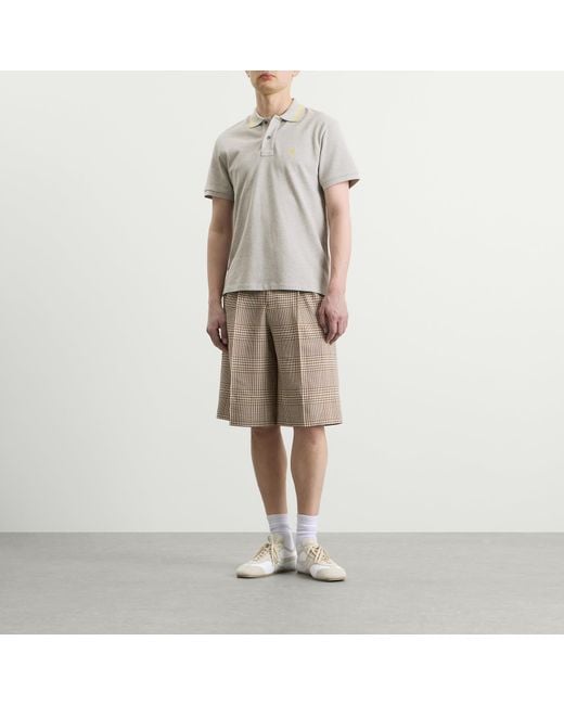 AMI Gray Pique Adc Polo for men