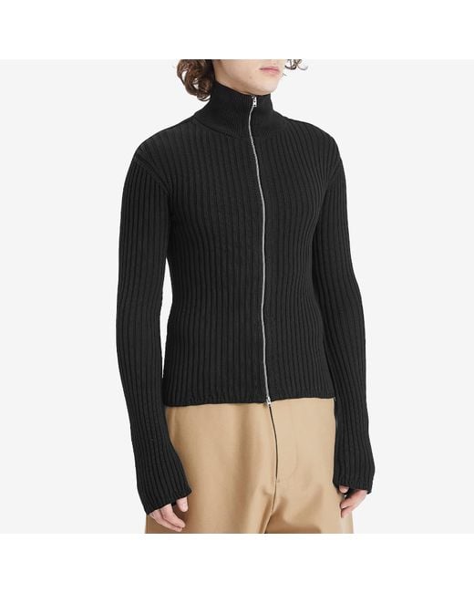 Acne Black Koton Cotton Core Zip Through for men