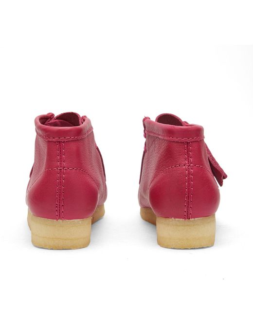 Clarks Red Wallabee Leather Boots
