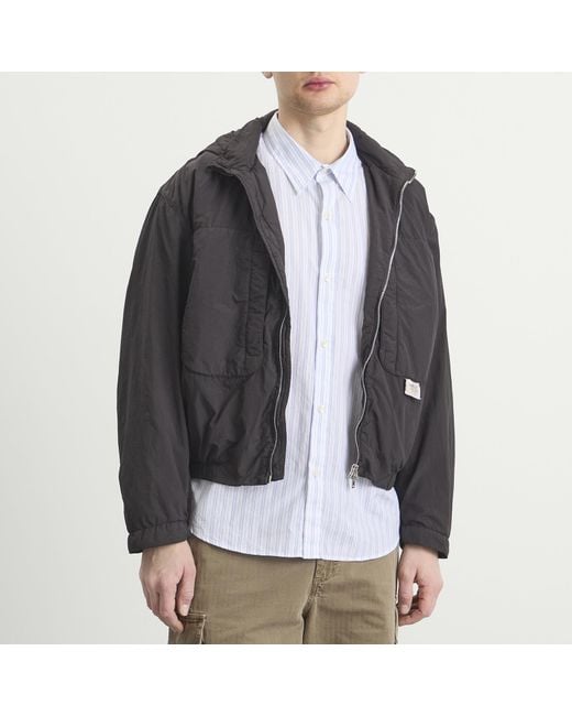 RANRA Black Purs Padded Nylon Hoodie Jacket for men