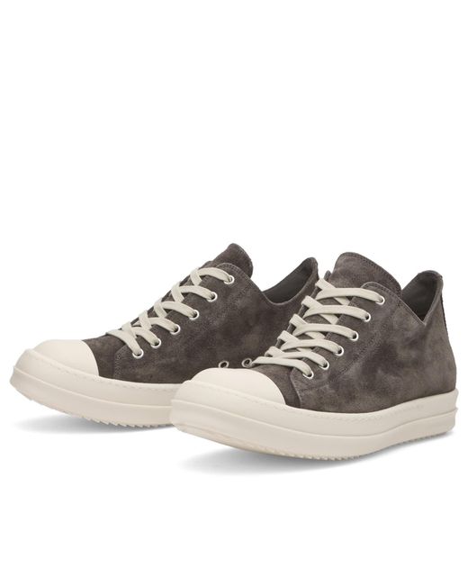 Rick Owens Gray Low Sneakers