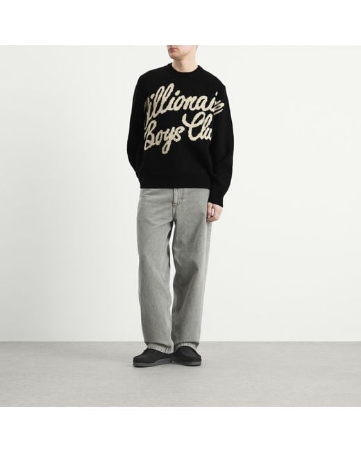 BBCICECREAM Black Script Knitted Sweater for men