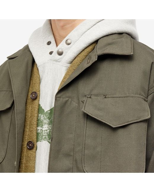 Engineered Garments Green Heavyweight Utility Jacket Cotton Ripstop for men