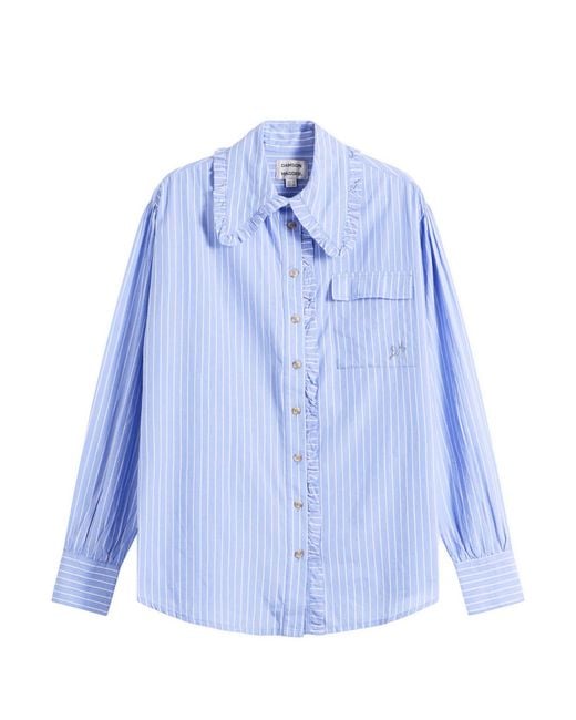 Damson Madder Blue Kendall Ruffle Shirt