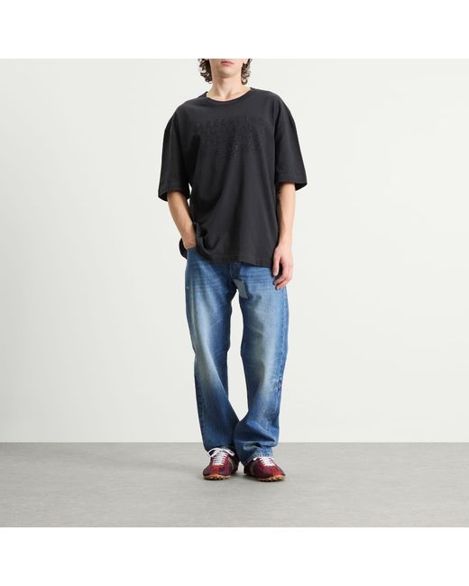 Maison Margiela Blue Straight Leg Vintage Wash Jeans for men