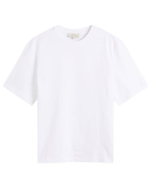 Studio Nicholson White Lay Boxy Fit T-Shirt for men