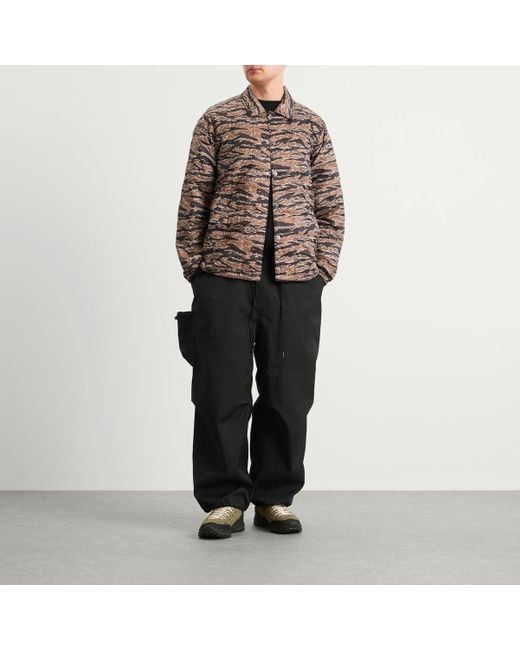 Taion Brown Down Coach Jacket for men